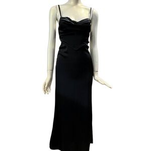 Black open back dress